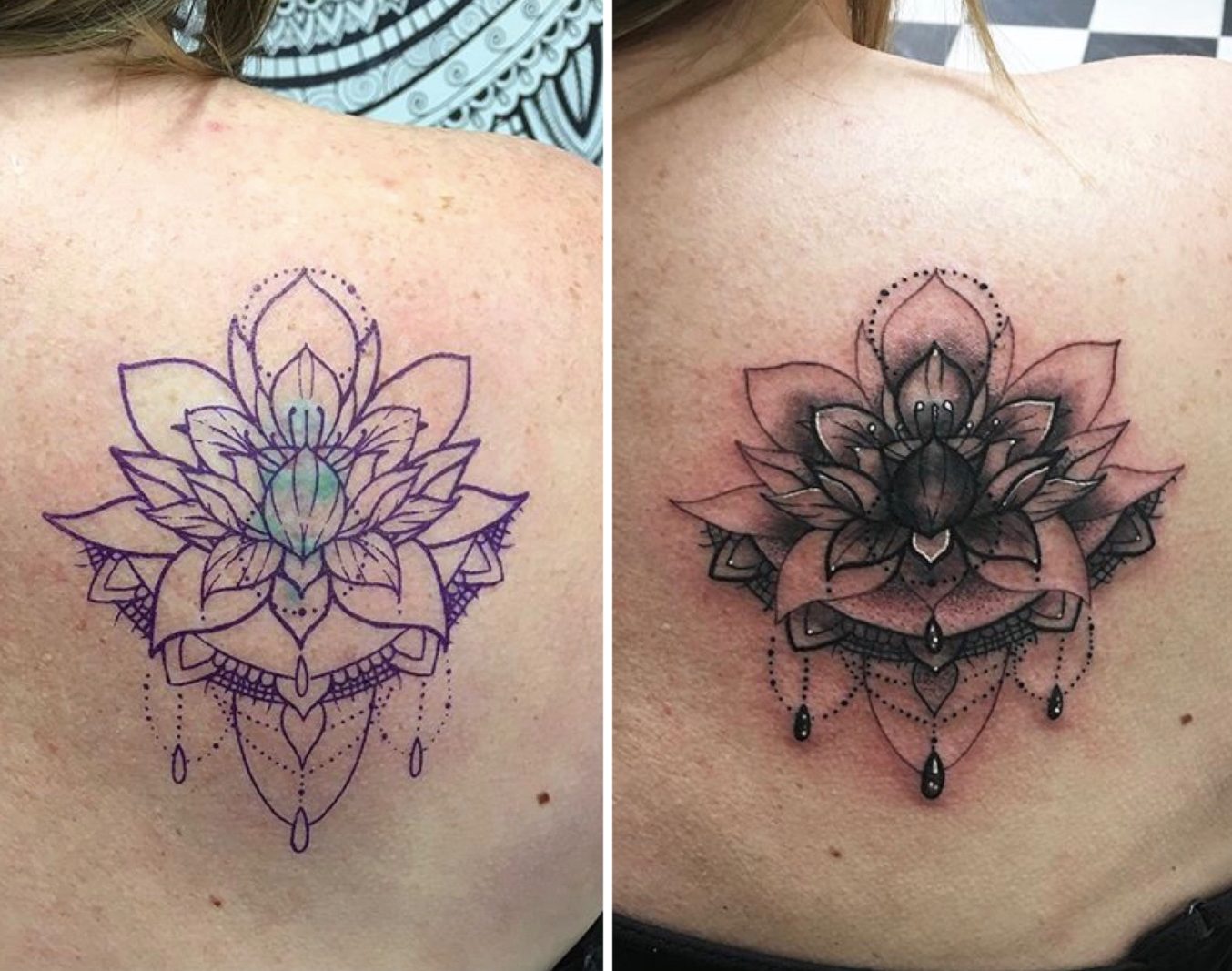 Lotus Flowers Purple Cover Up Tattoos Great Work Make Petals Longer Up ...